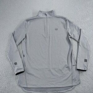 Spark Pullover Shirt Mens XL Gray Quarter Zip Long Sleeve Athletic Running